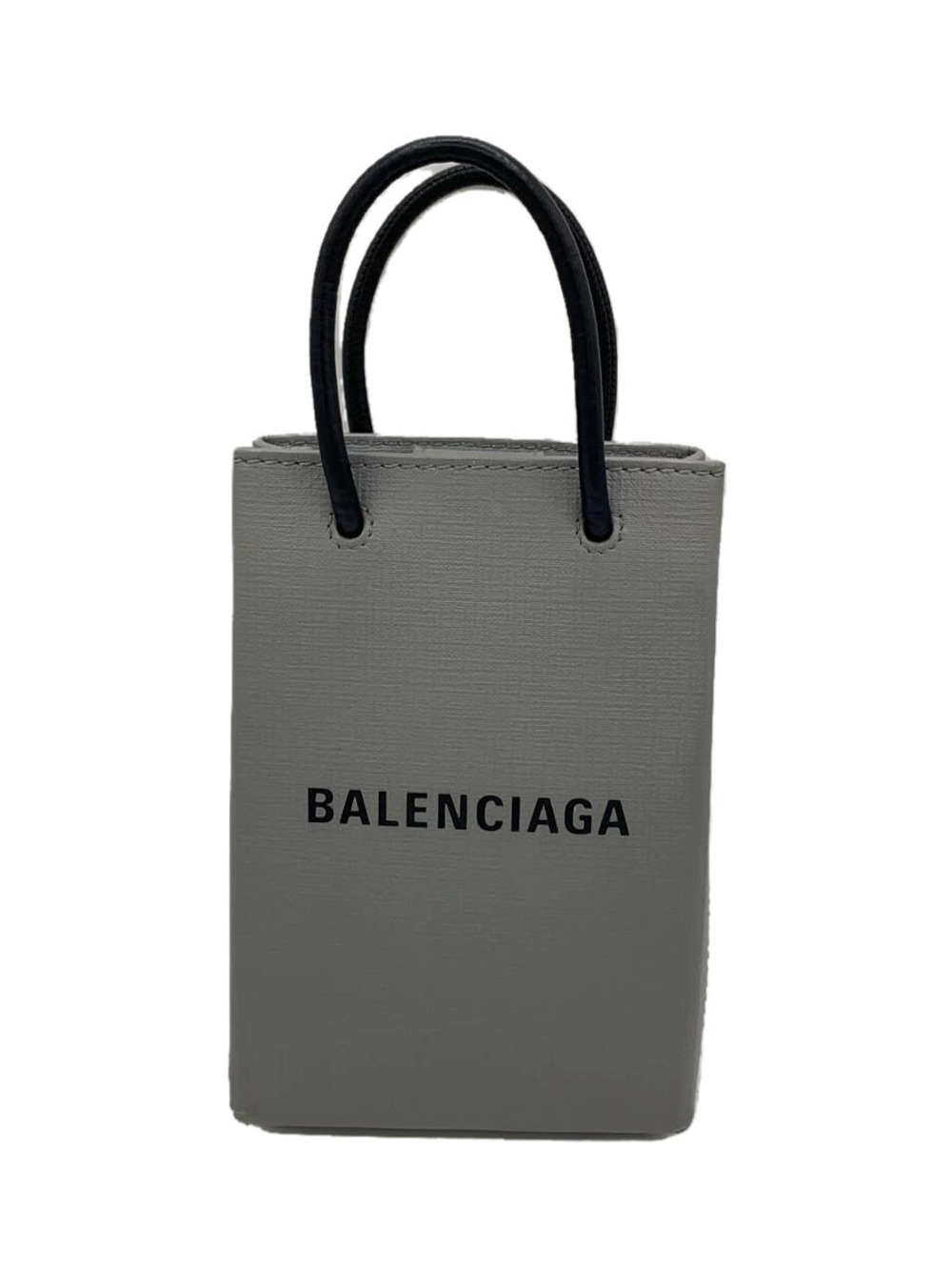 Balenciaga Shoulder Bag Leather Gray